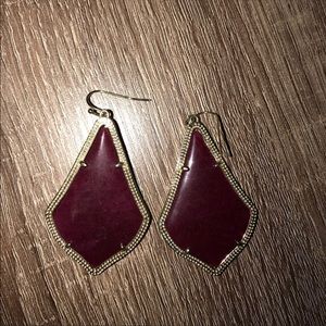 Burgundy Kendra Scott earrings